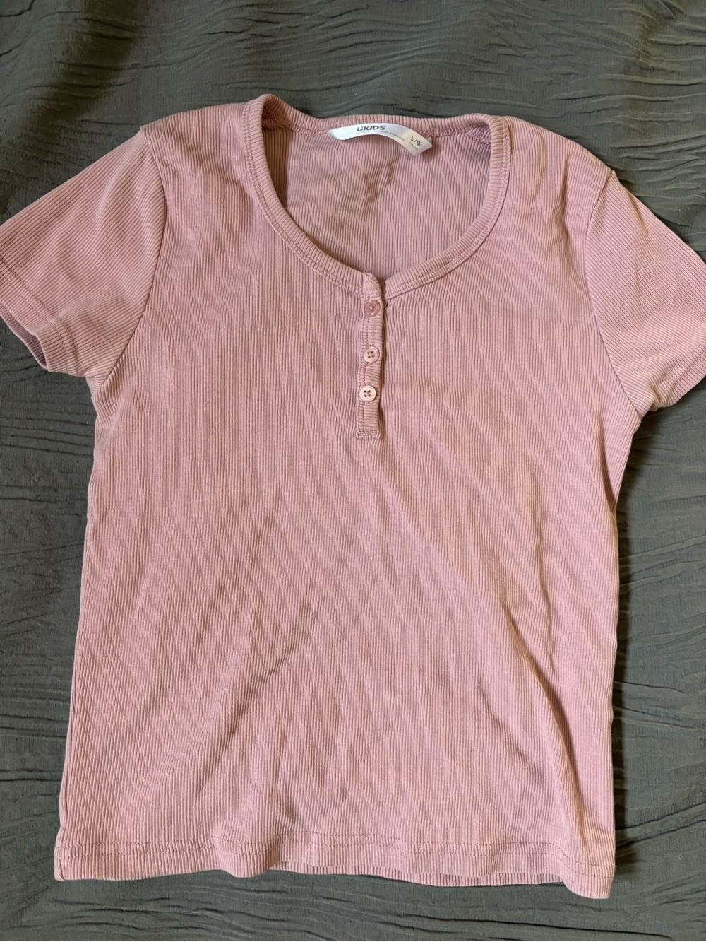 Rose Ribbed Short Sleeve Tee